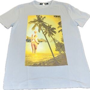 KAYDEN k -  Light Blue Graphic Tee - Short Sleeve, size s, mL, XL NWOT